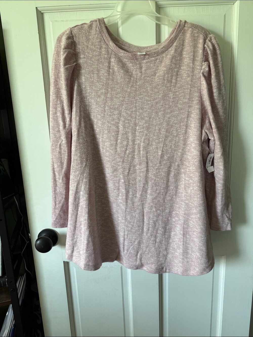 Old Navy Pink Heathered Long-Sleeve Sweater